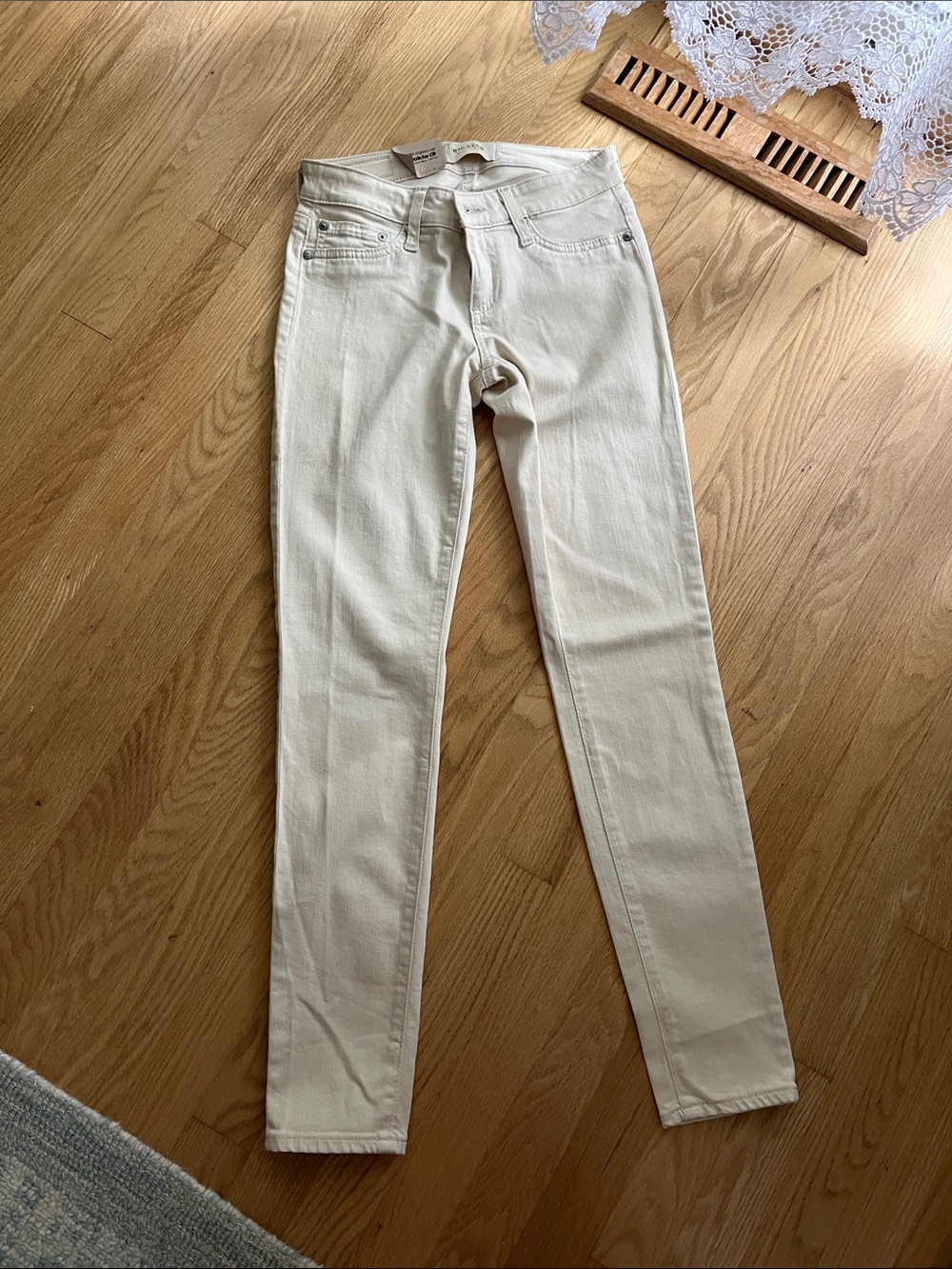 Big Star Cream-Colored Skinny Jeans